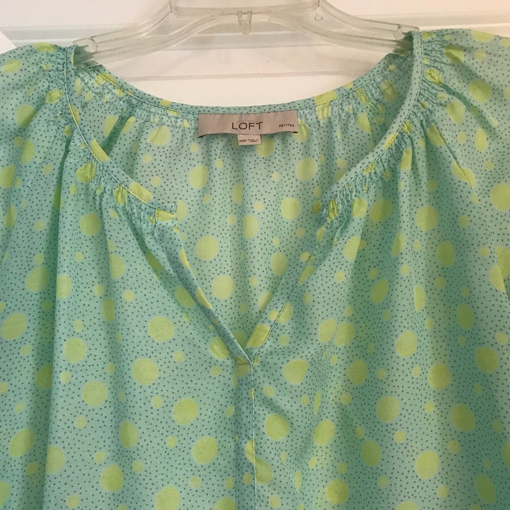 LOFT. Mint boho top. - Picture 3 of 7